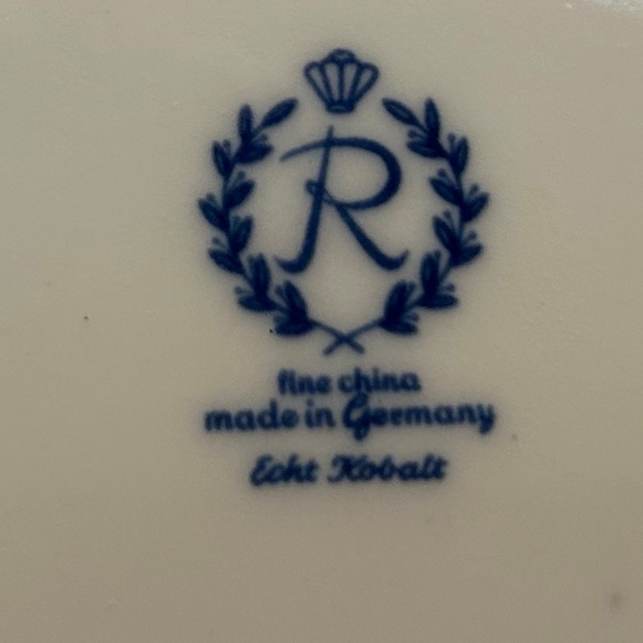 Reichenbach Fine Porcelain Cobalt Gold and White Platter Made in Germany - Picture 12 of 13